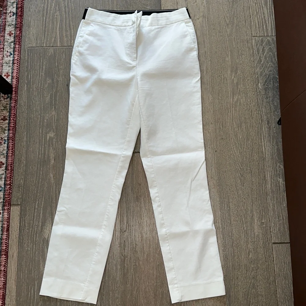 Zara white jogger waist pants with black elastic band - Picture 7 of 16